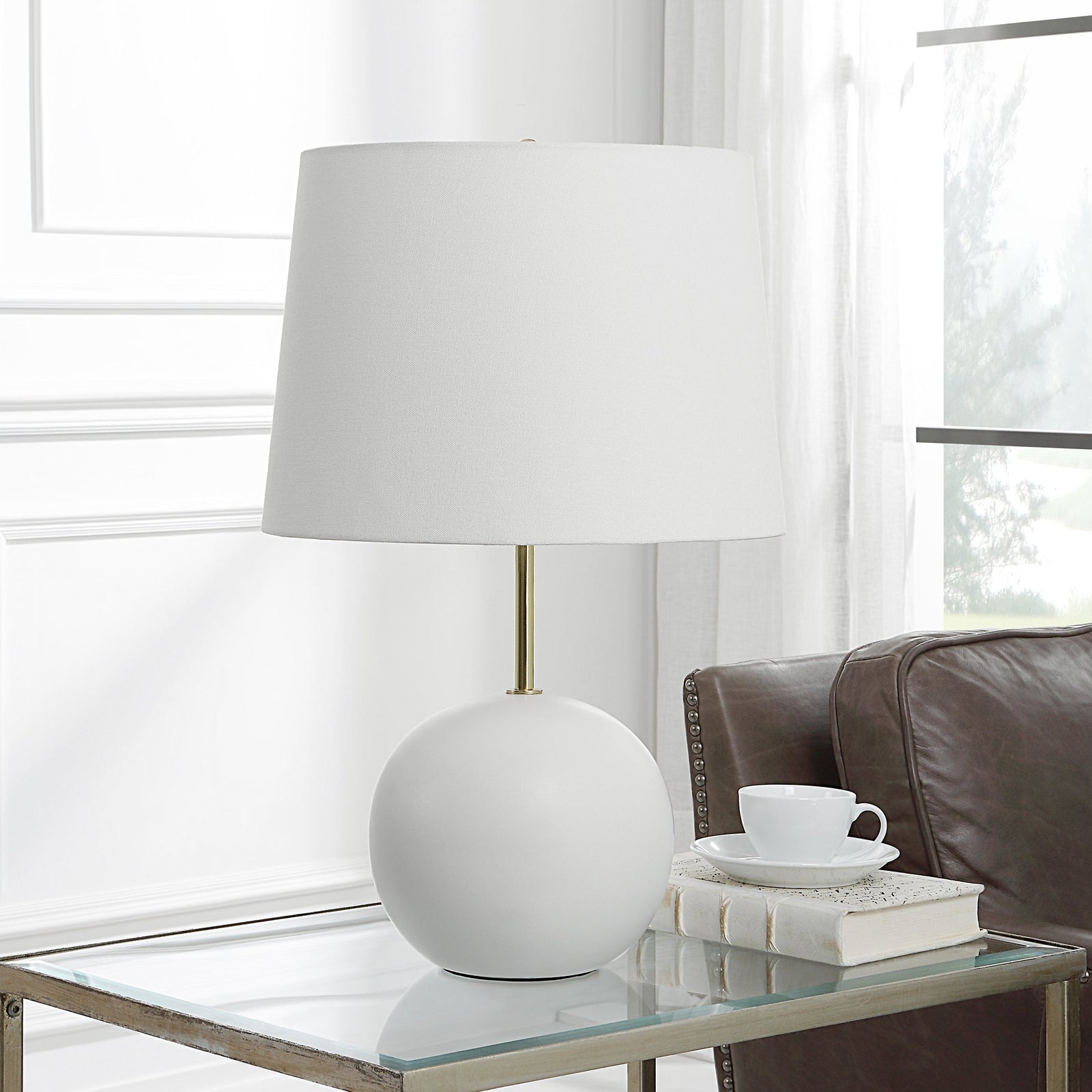 Modern Accents Ceramic Sphere Base Table Lamp