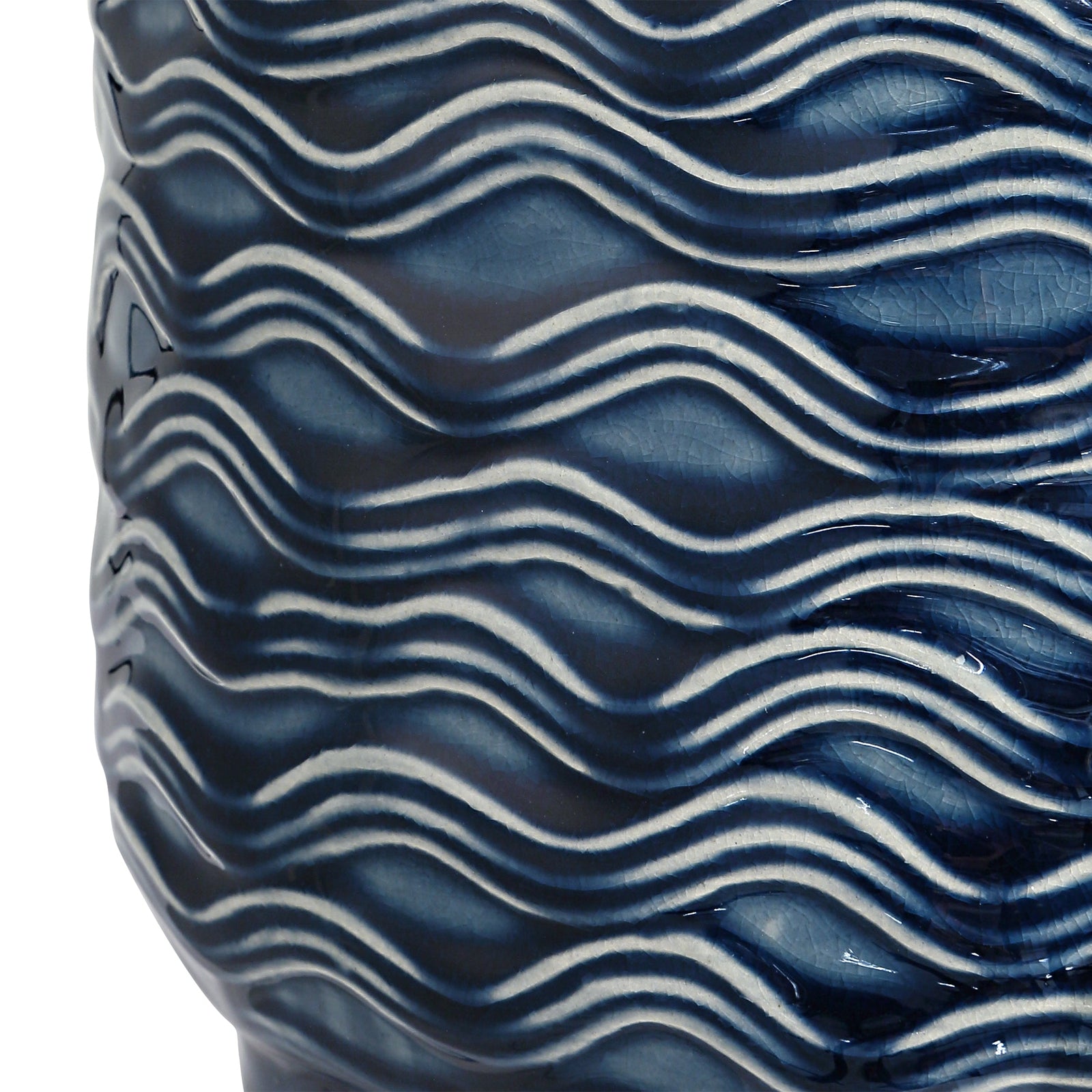 Modern Accents Wave Pattern Ceramic Table Lamp