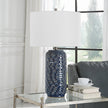 Modern Accents Wave Pattern Ceramic Table Lamp