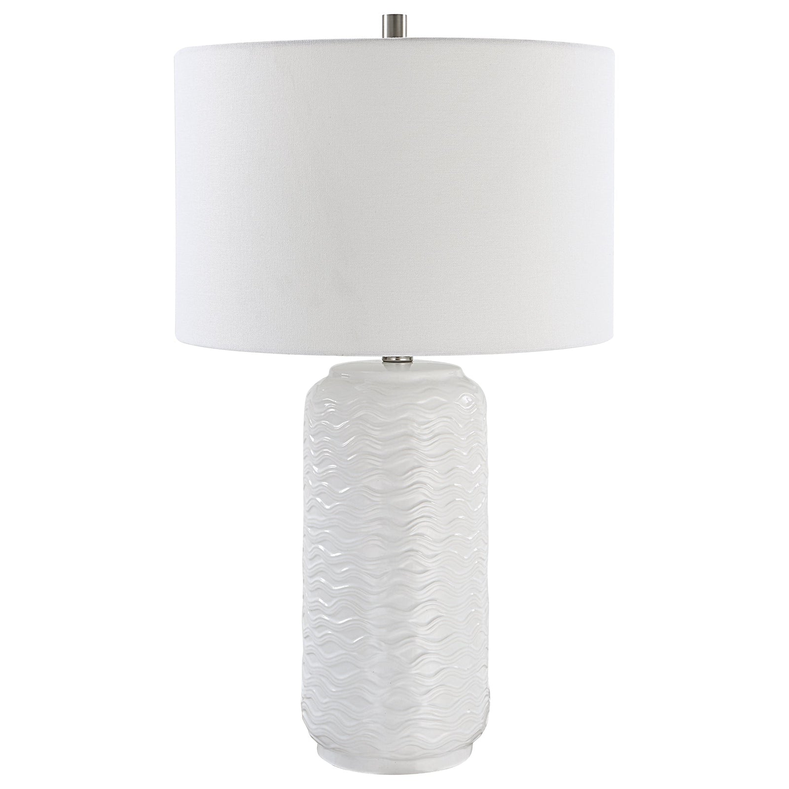 Modern Accents Wave Pattern Ceramic Table Lamp