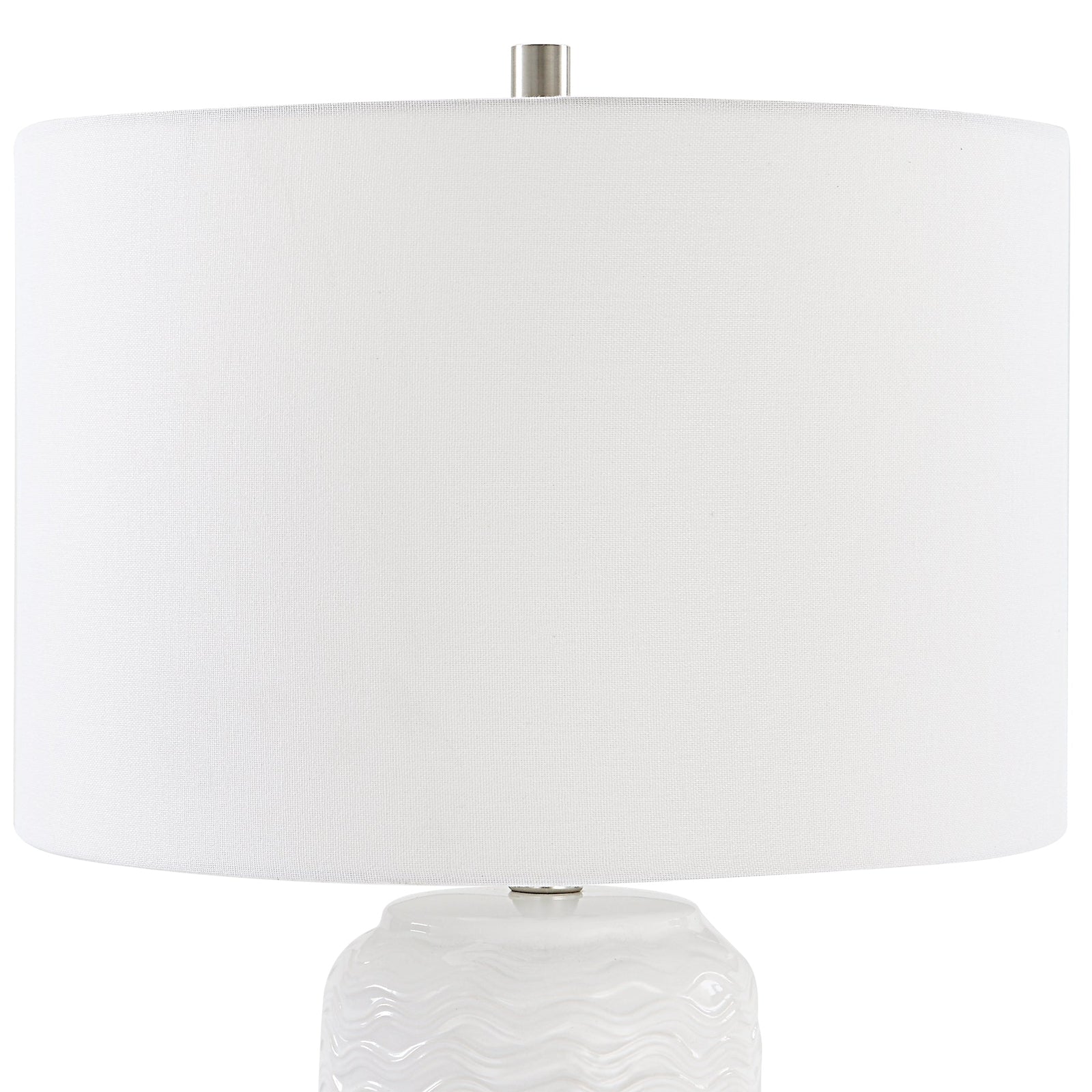 Modern Accents Wave Pattern Ceramic Table Lamp