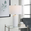 Modern Accents Wave Pattern Ceramic Table Lamp