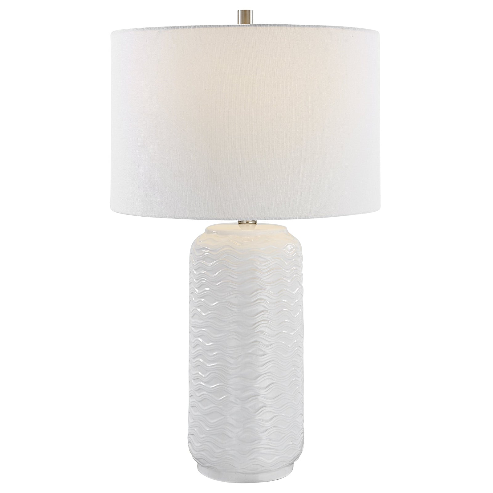 Modern Accents Wave Pattern Ceramic Table Lamp