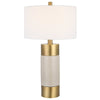 Uttermost Adelia Ivory & Brass Table Lamp