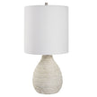 Modern Accents Textured Organic Shaped Porcelain Ceramic Table Lamp