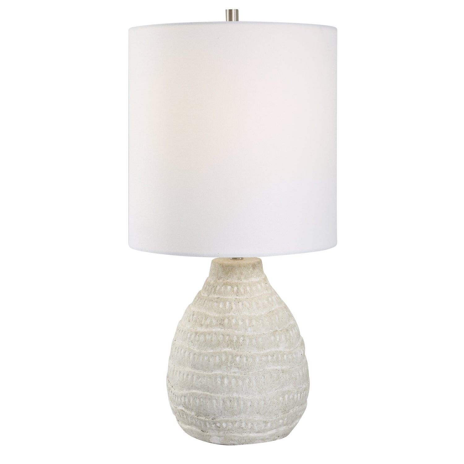 Modern Accents Textured Organic Shaped Porcelain Ceramic Table Lamp