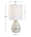 Modern Accents Textured Organic Shaped Porcelain Ceramic Table Lamp
