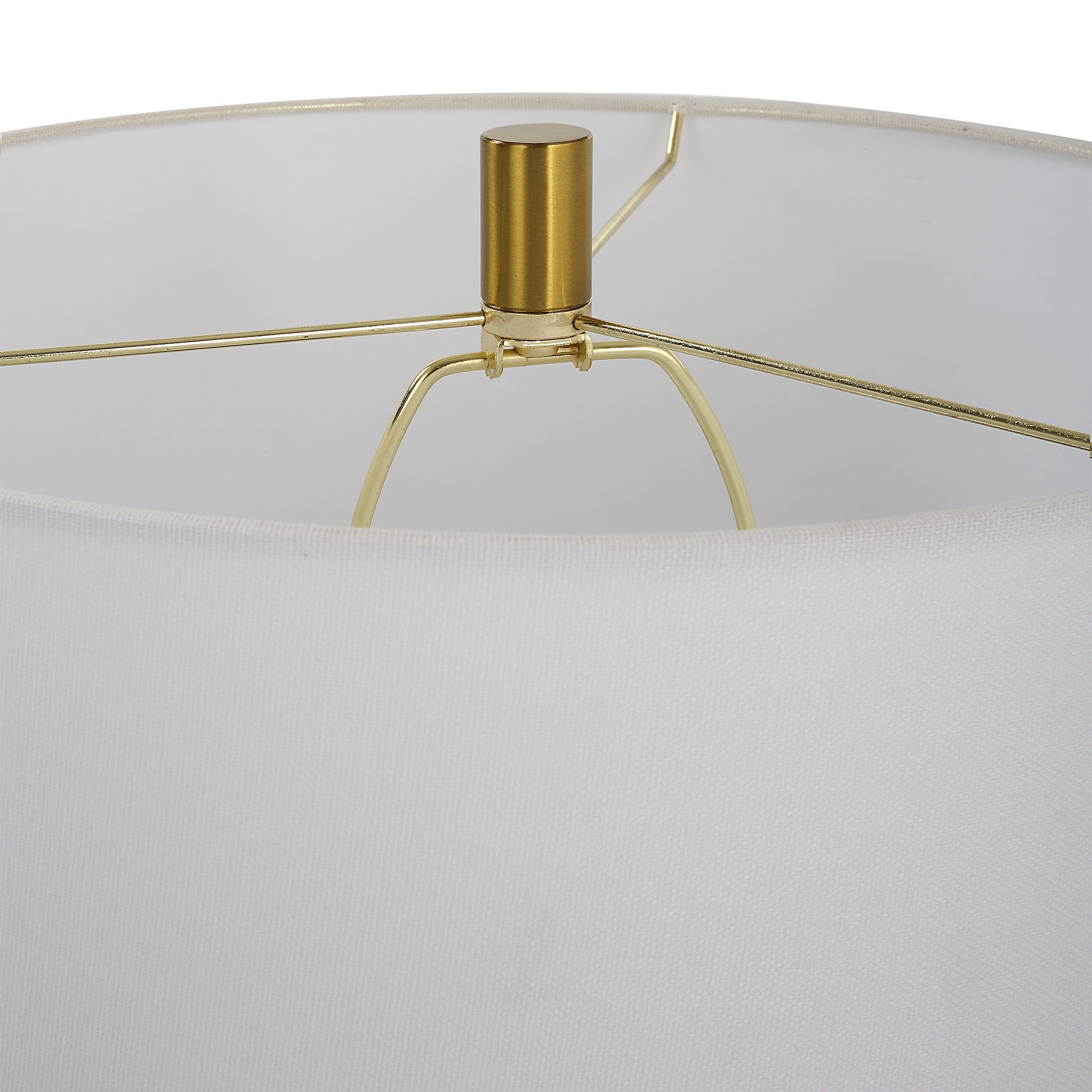 Modern Accents Metal Base Cylinder Ceramic Table Lamp