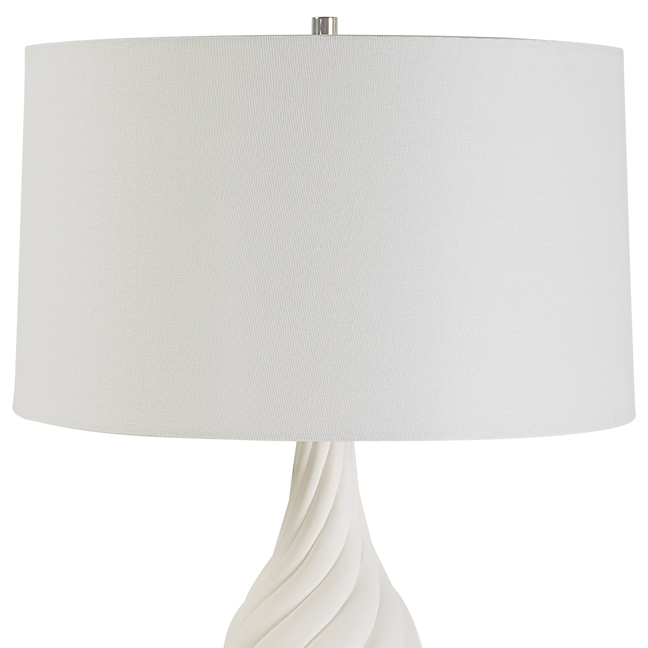 Uttermost Twisted Swirl White Table Lamp