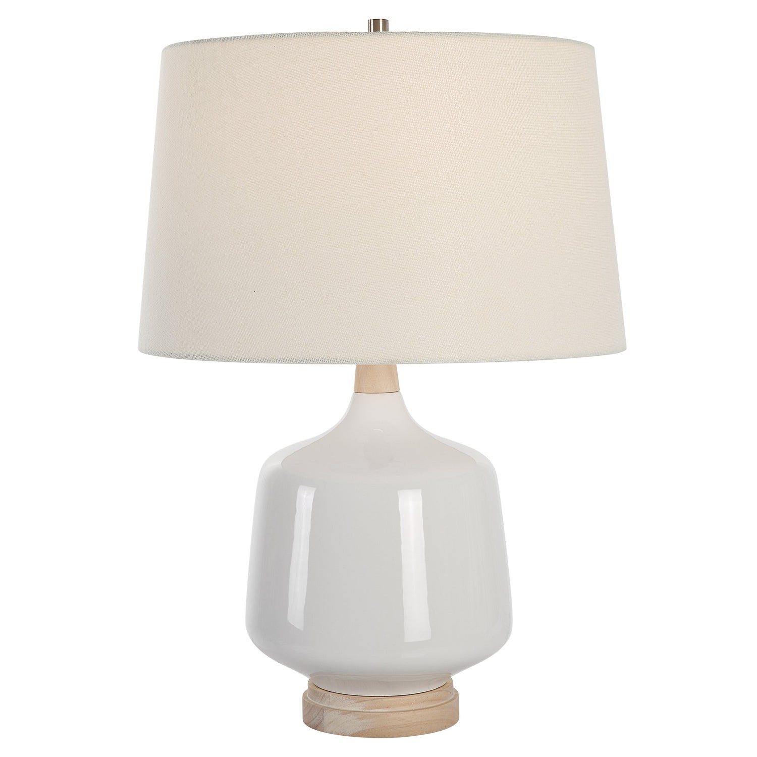 Uttermost Opal Gloss White Table Lamp