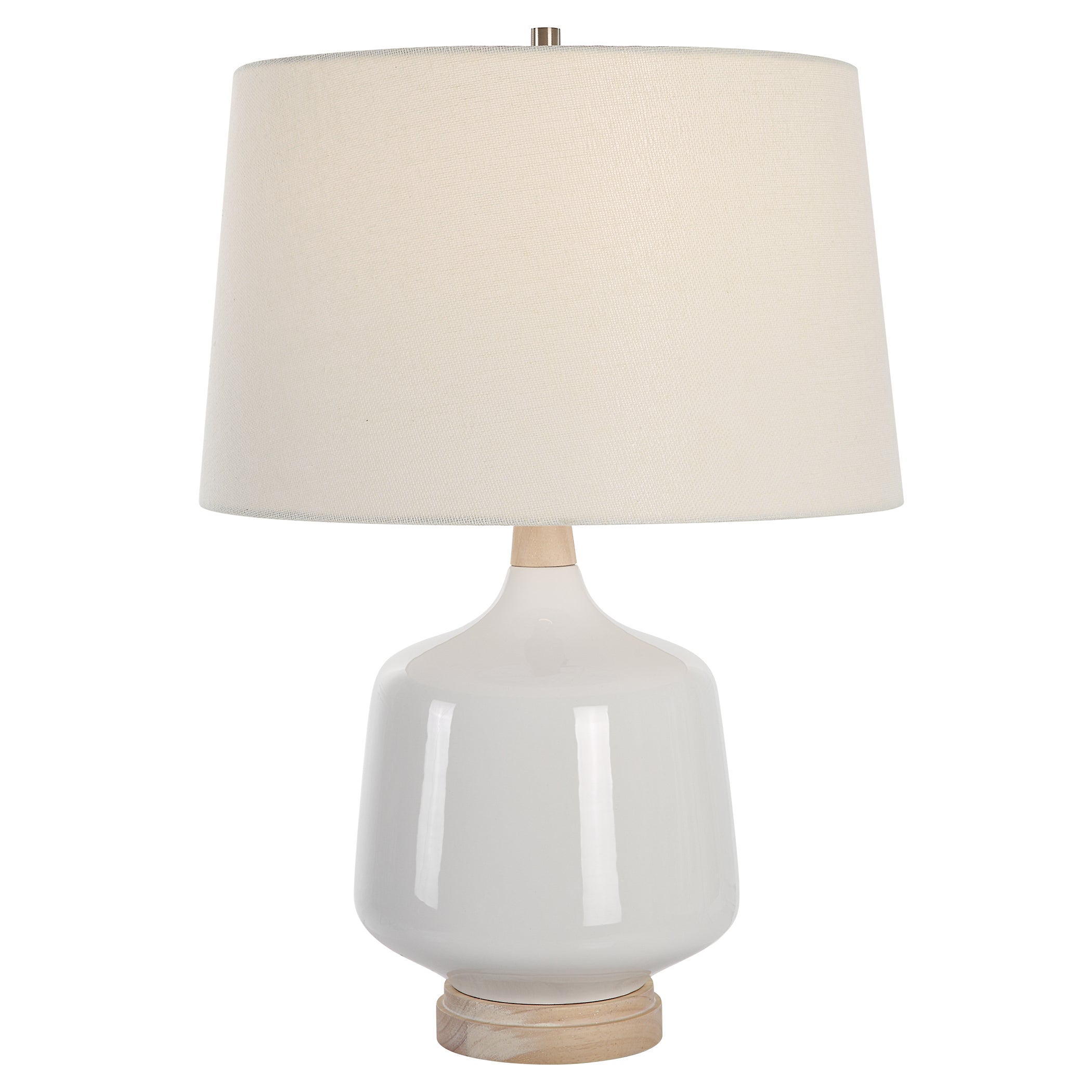 Uttermost Opal Gloss White Table Lamp