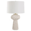 Uttermost Wrenley Ridged White Table Lamp