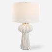 Uttermost Wrenley Ridged White Table Lamp
