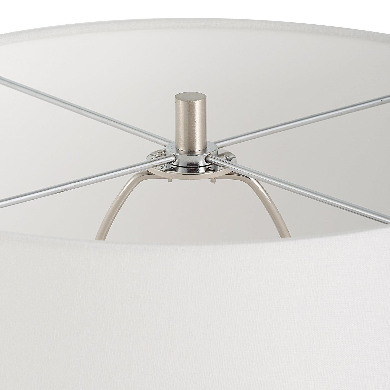 Uttermost Quinn White & Silver Table Lamp