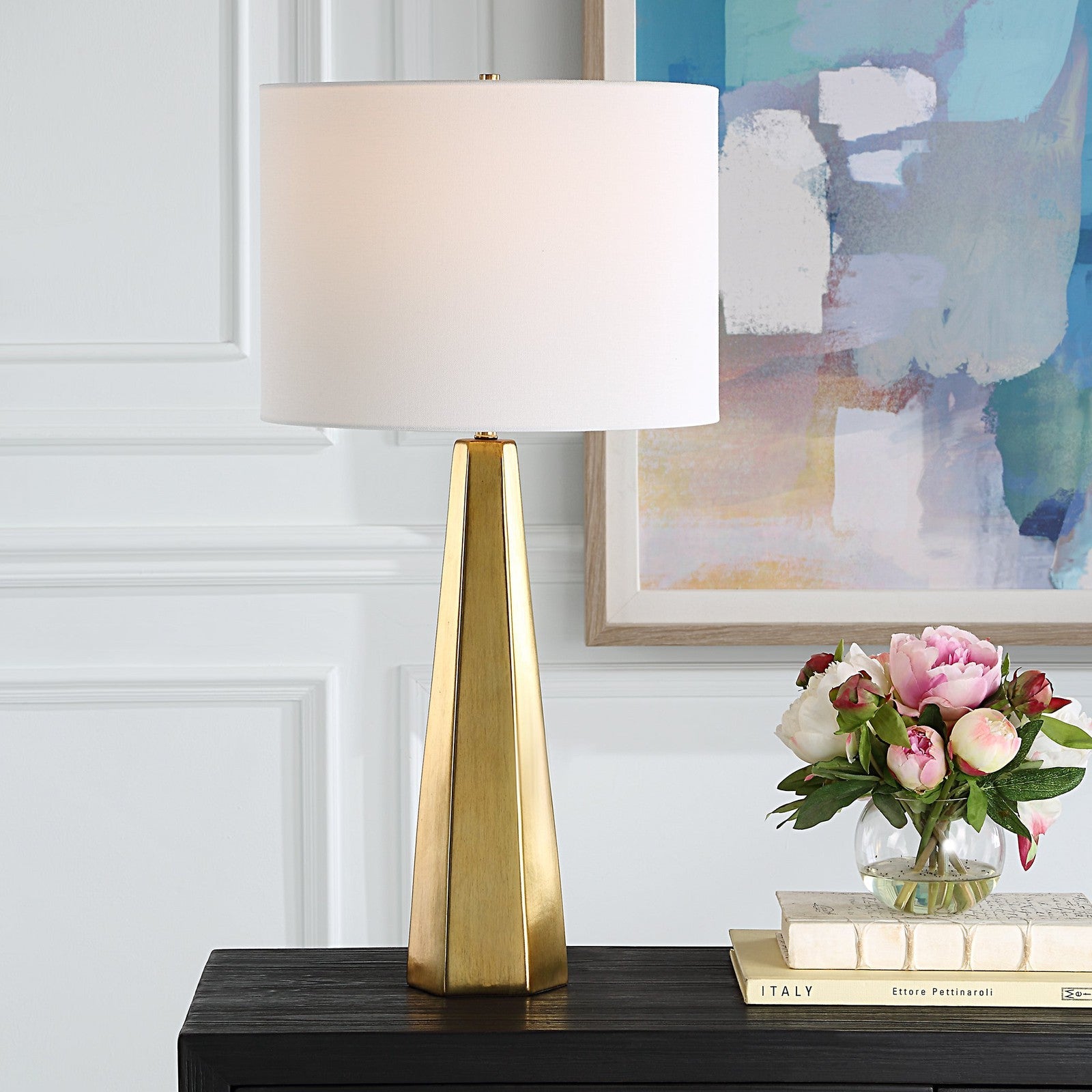Modern Accents Hexagon Shaped Table Lamp