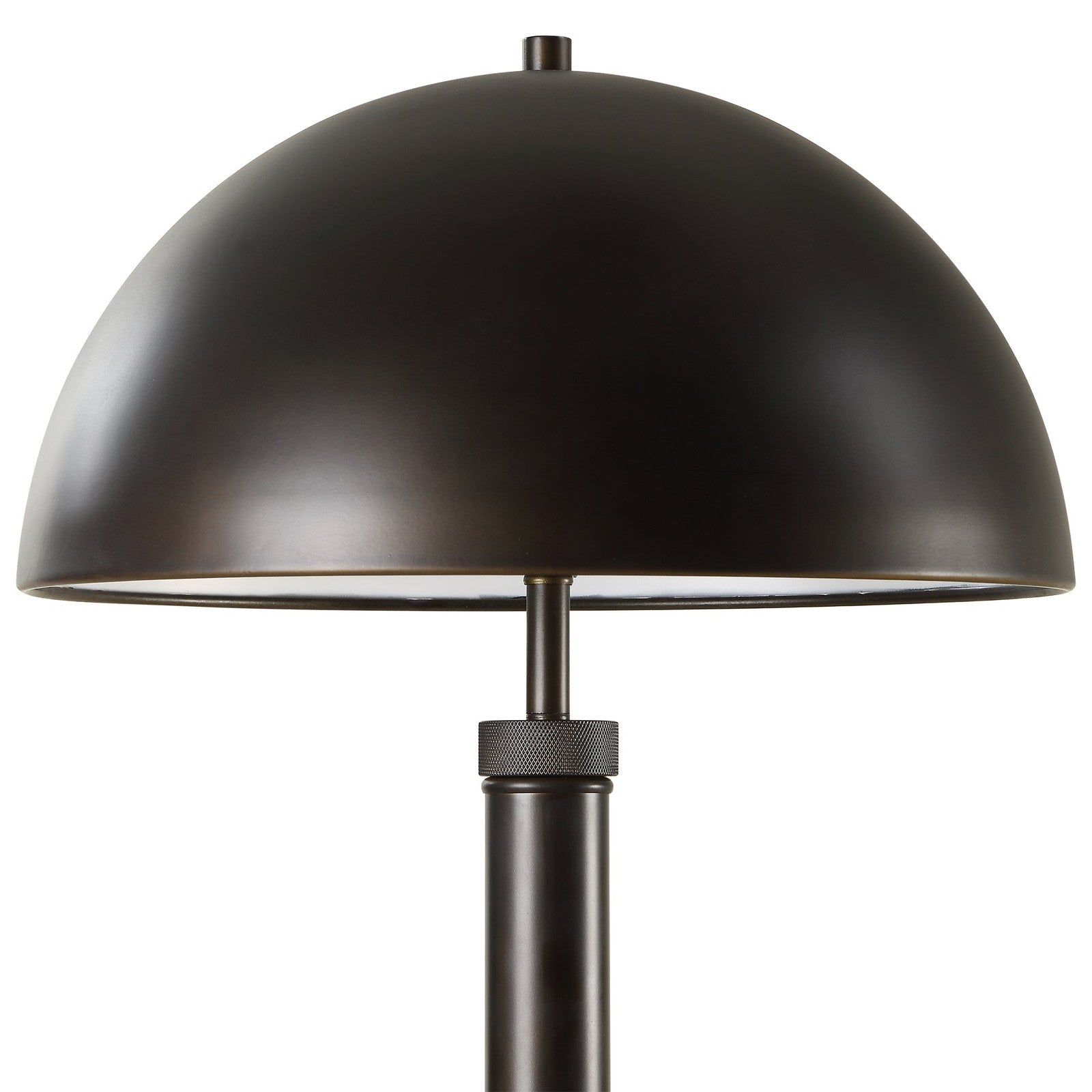 Modern Accents Knurling Adorns Top Table Lamp