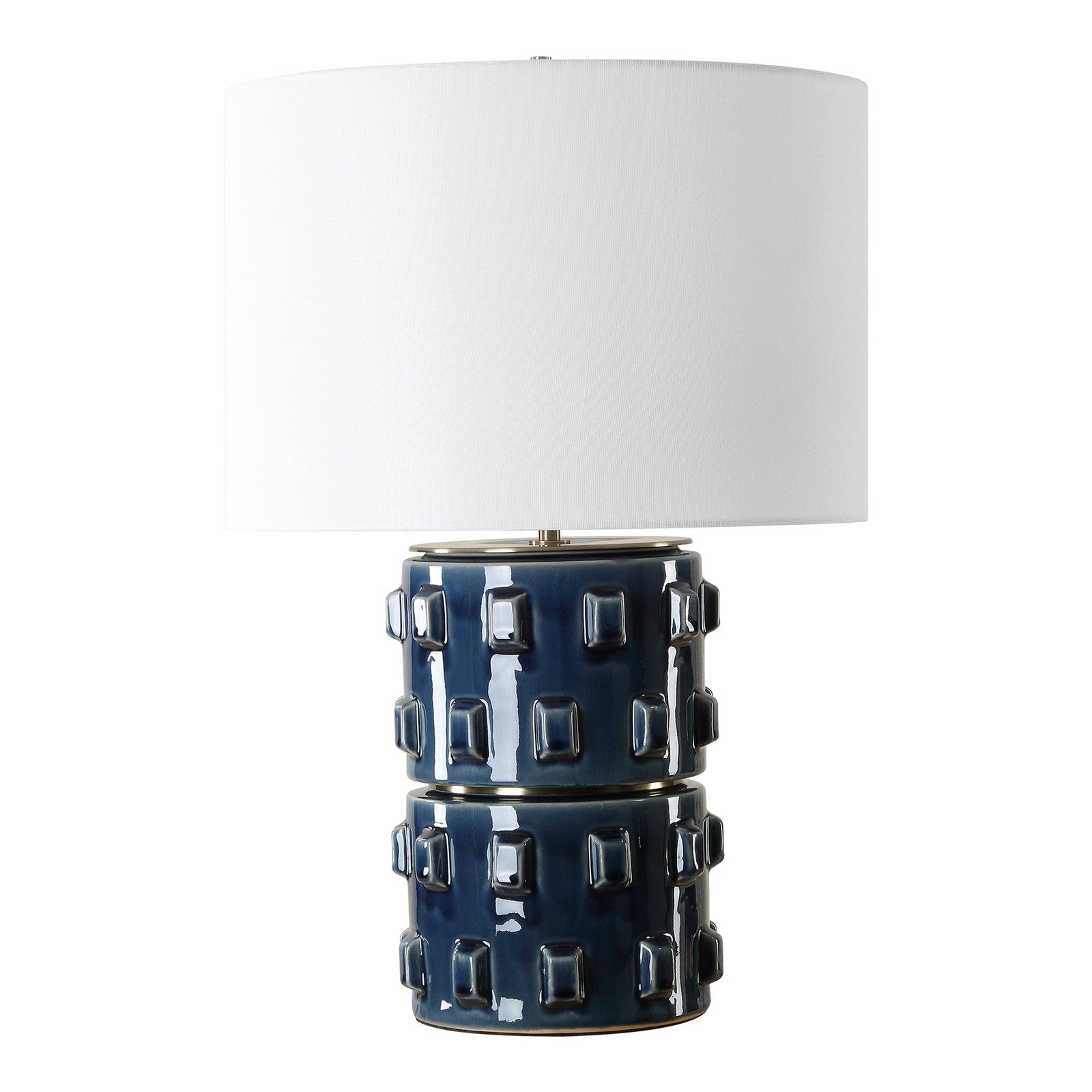 Modern Accents Rich Blue Hue Ceramic Table Lamp