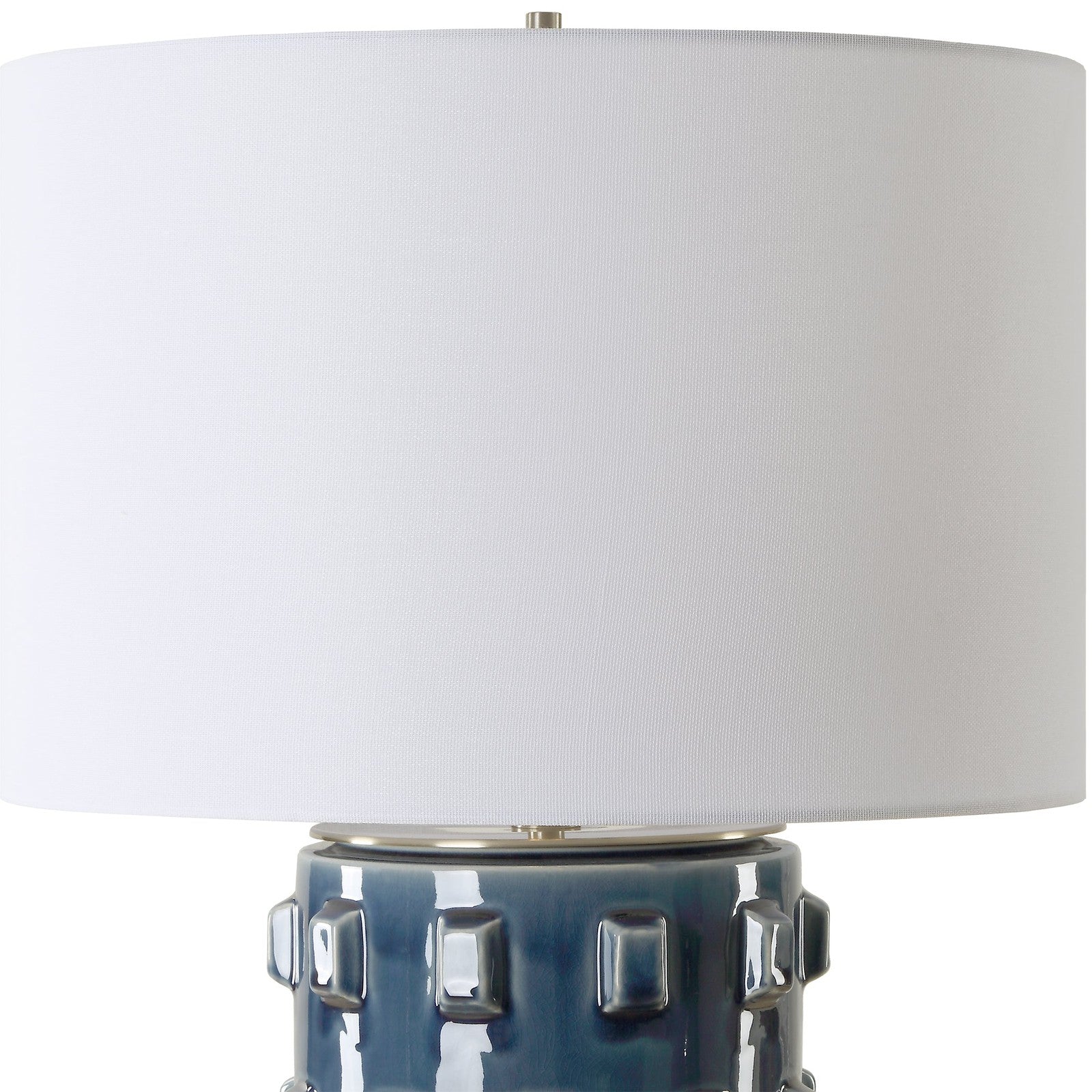 Modern Accents Rich Blue Hue Ceramic Table Lamp