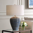 Uttermost Moher Glossy Blue Table Lamp