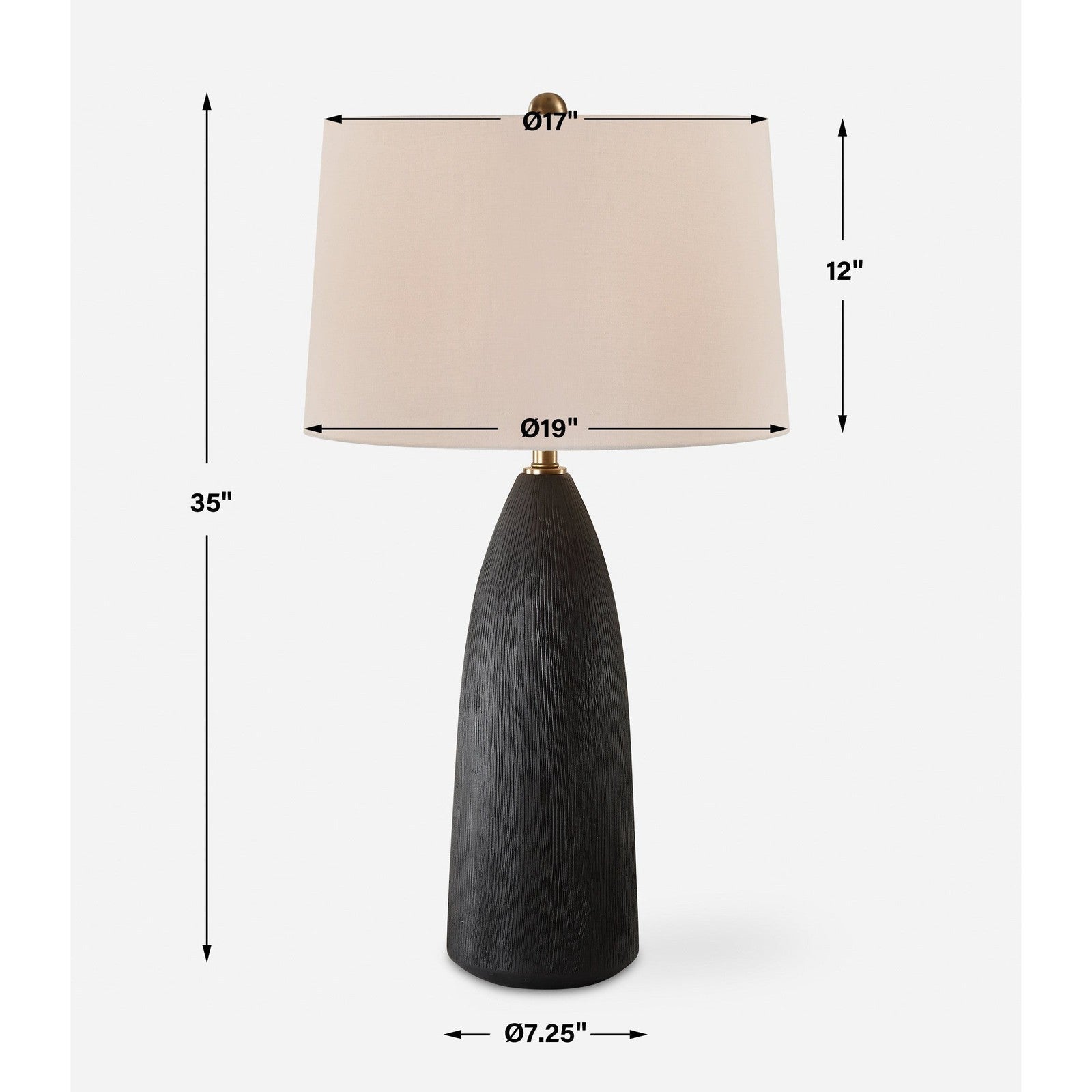 Uttermost Jett Black Table Lamp