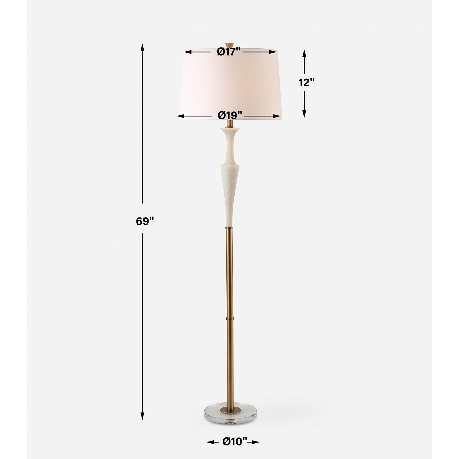 Uttermost Colette White Stone Floor Lamp