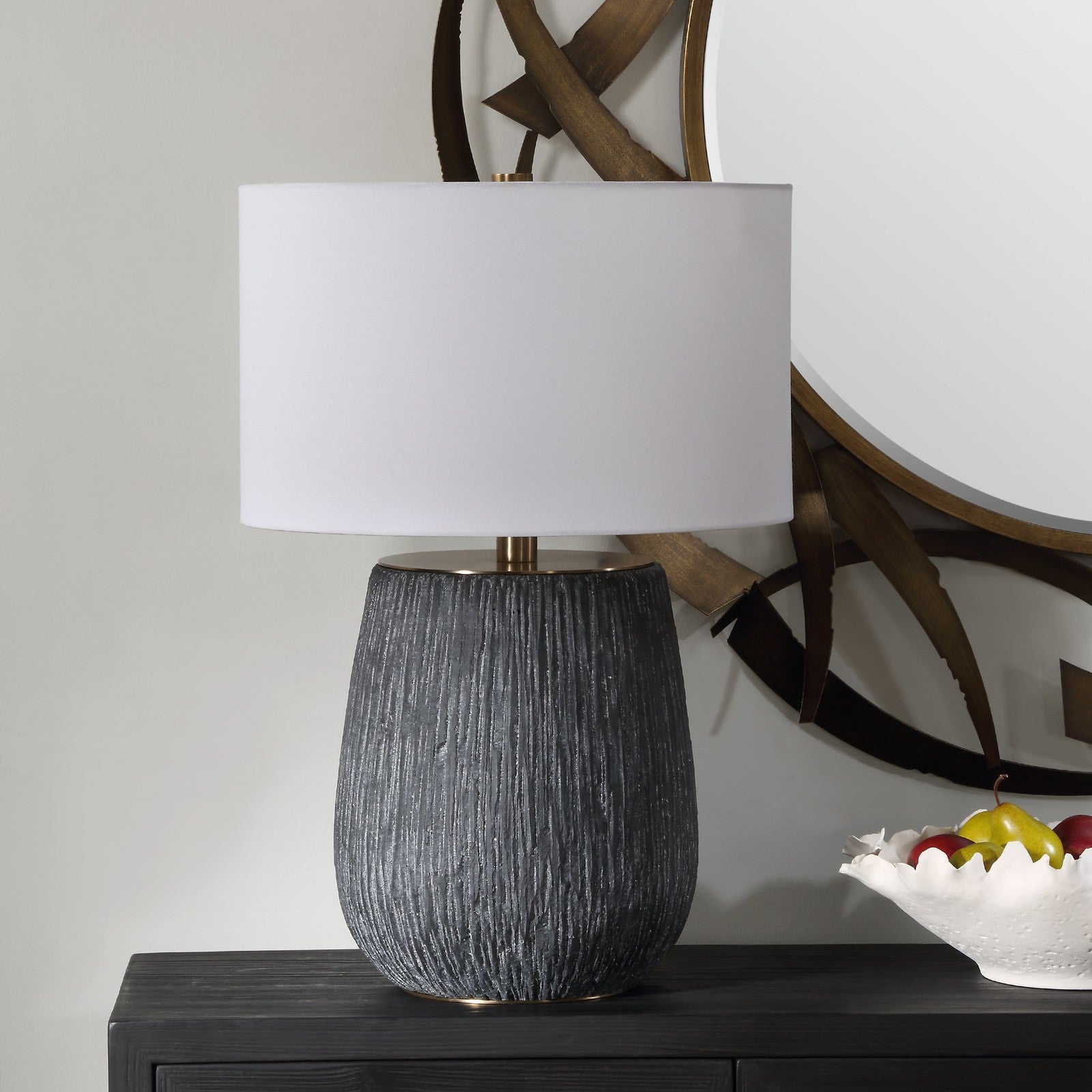 Uttermost Americana Aged Black Table Lamp