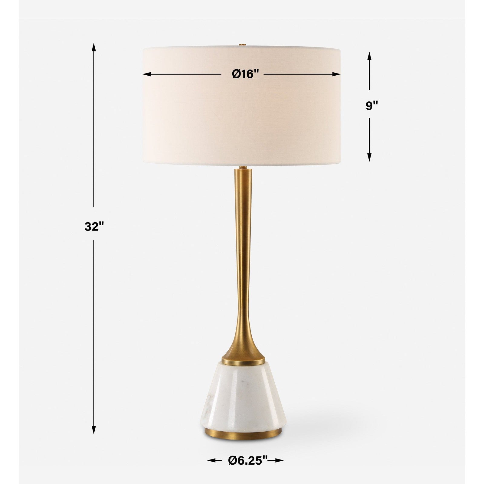 Uttermost Avola White Marble Table Lamp