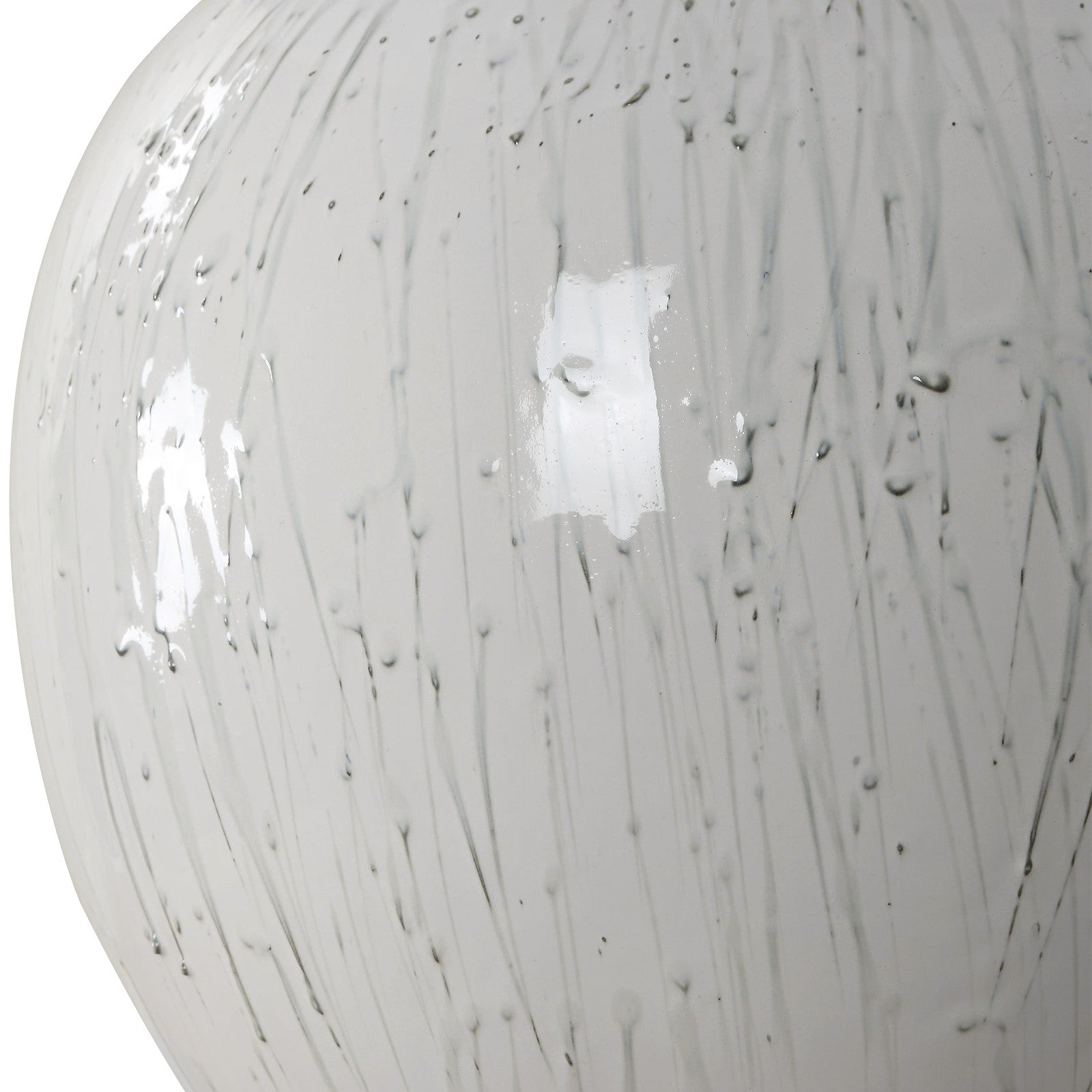 Uttermost Dribble White Glaze Table Lamp