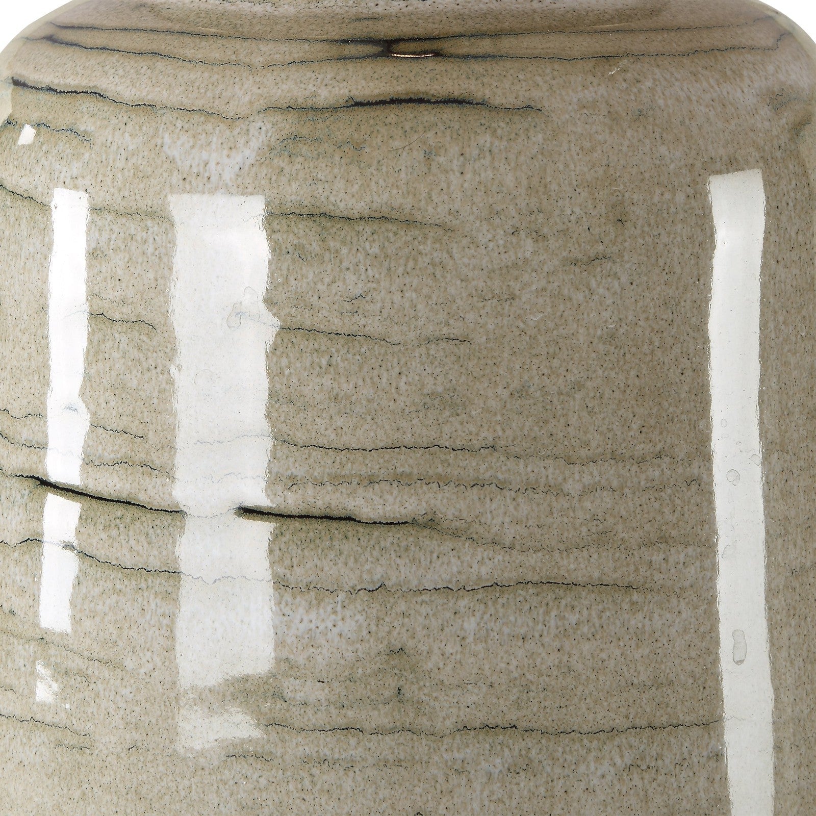 Uttermost Strata Tan Glaze Table Lamp