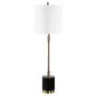 Modern Accents Round Black Marble Base Buffet Lamp