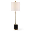 Modern Accents Round Black Marble Base Buffet Lamp