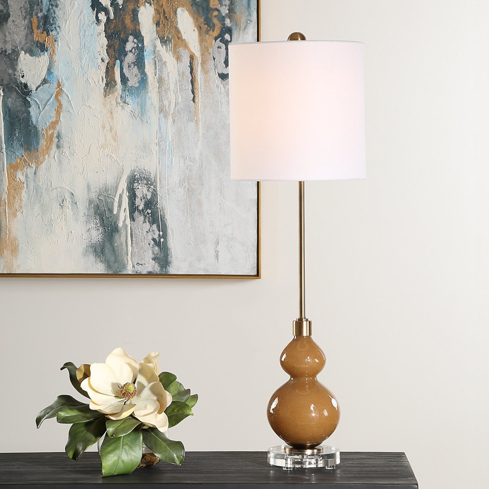 Uttermost Sienna Caramel Glass Buffet Lamp