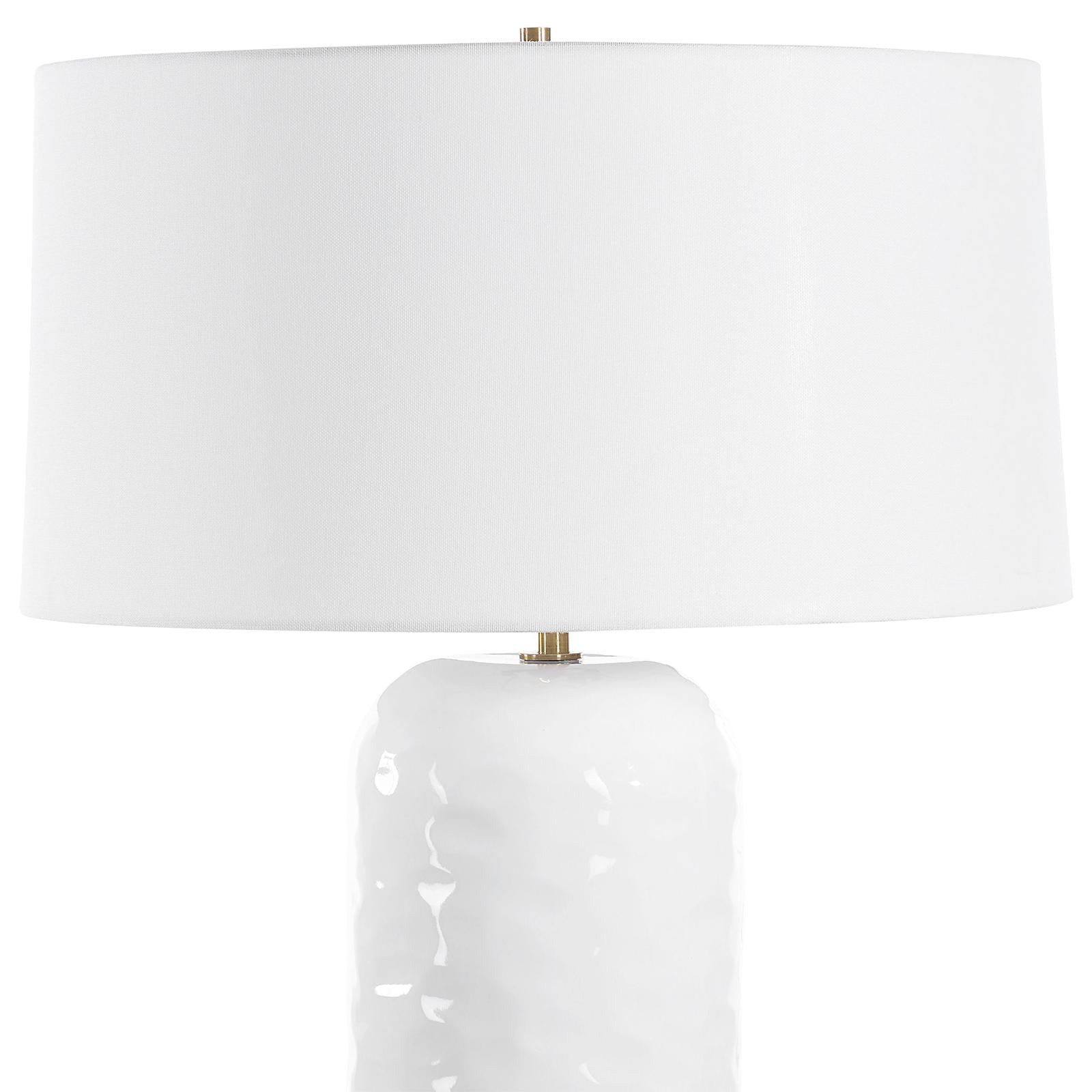 Uttermost Io White Glaze Table Lamp