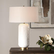 Uttermost Io White Glaze Table Lamp