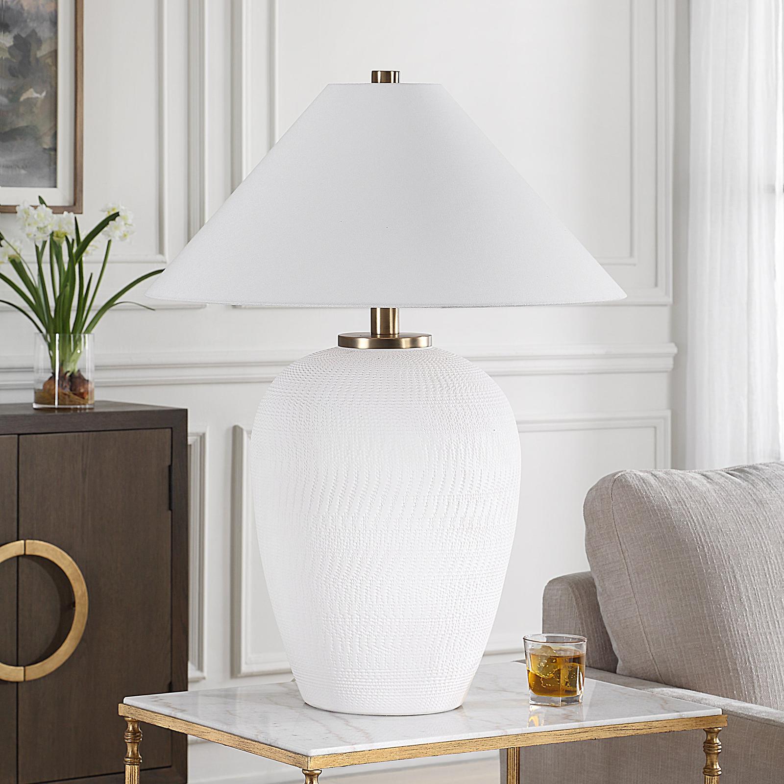 Uttermost Merriton Matt White Table Lamp