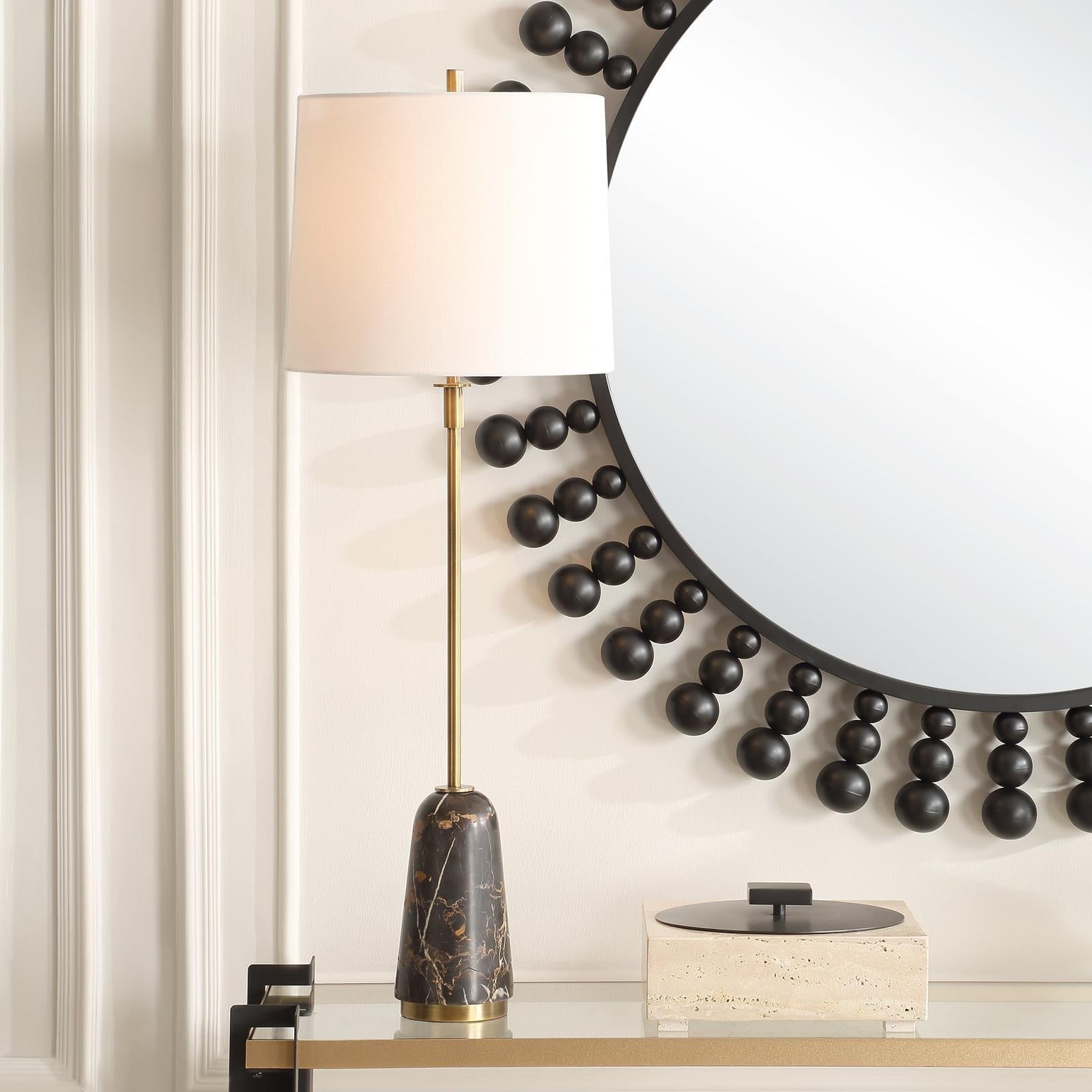 Uttermost Jenson Black Marble Buffet Lamp