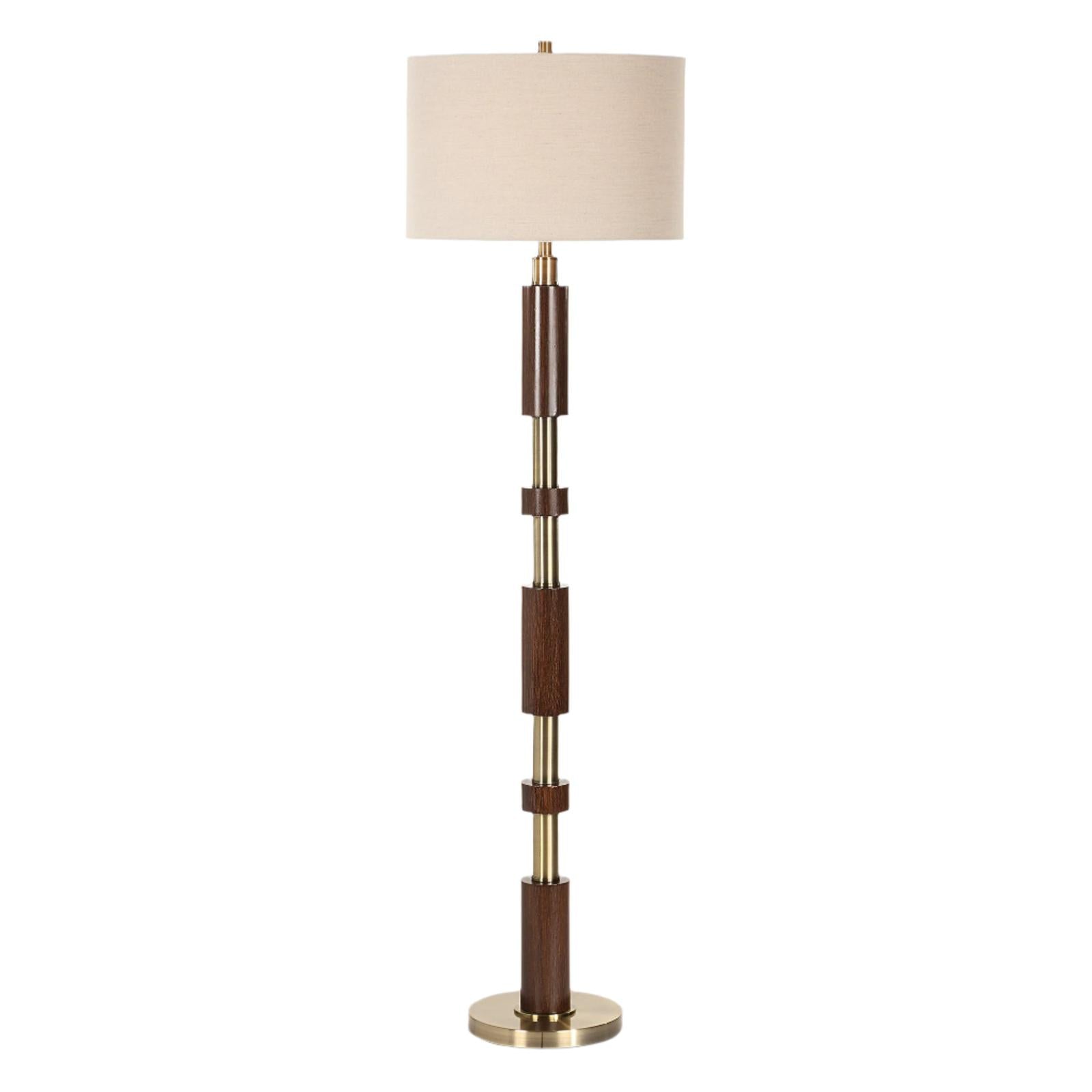 Uttermost Stacked Wooden Floor Lamp