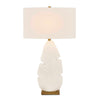 Uttermost Palm Leaf White Table Lamp