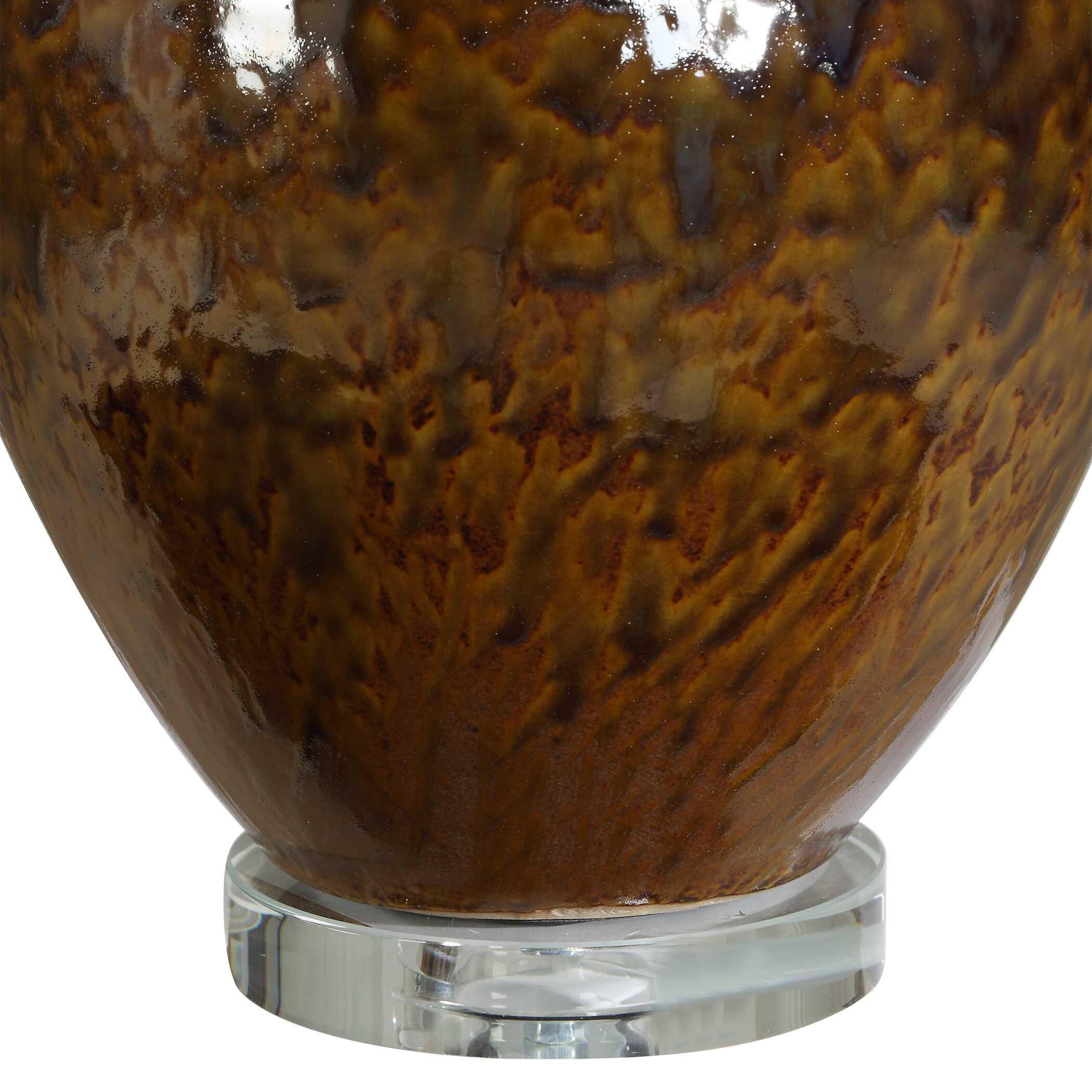 Uttermost Rye Glazed Brown Table Lamp
