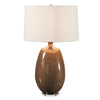 Uttermost Vinson Glossy Brown Table Lamp