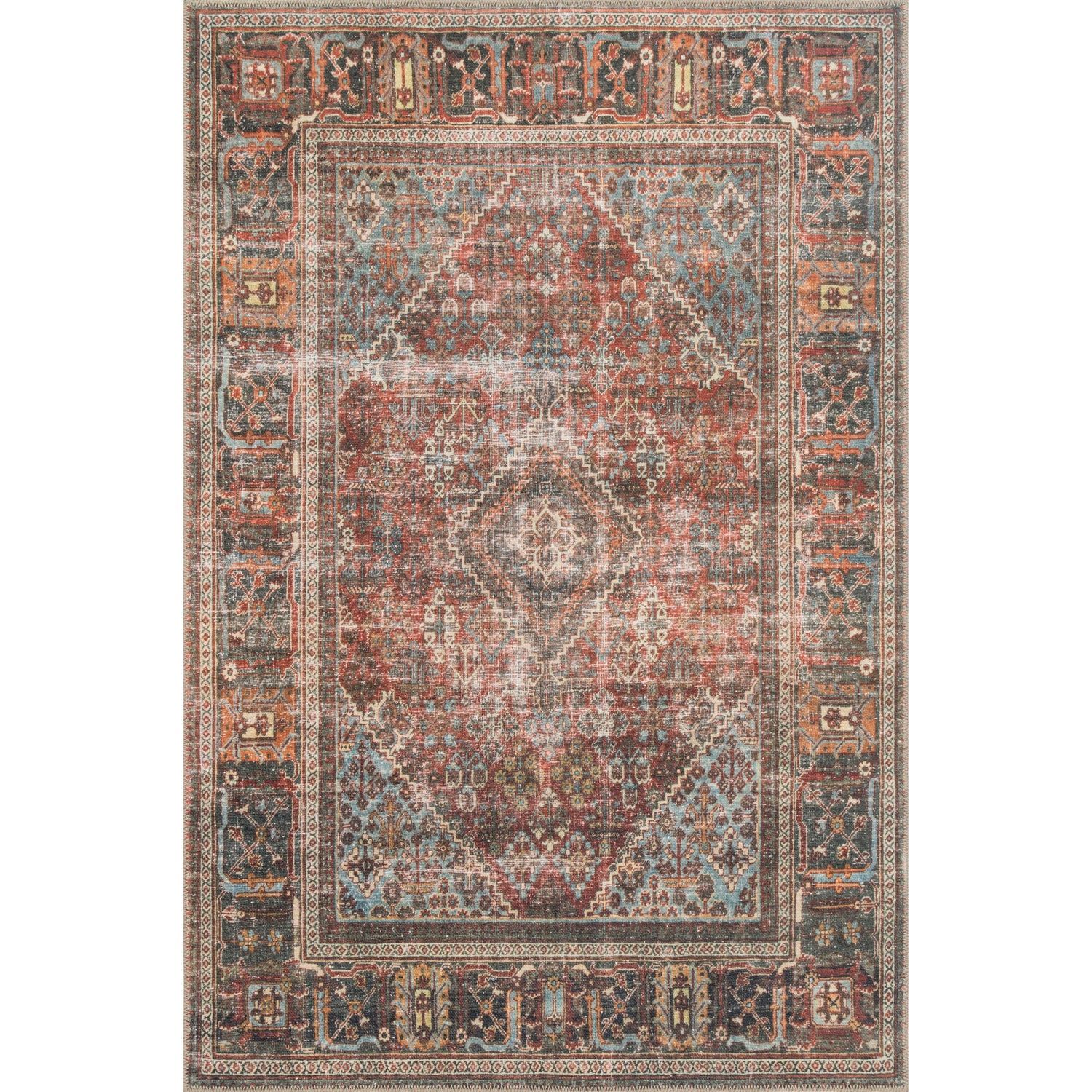 Loloi II Loren LQ-13 Brick / Midnight Rug