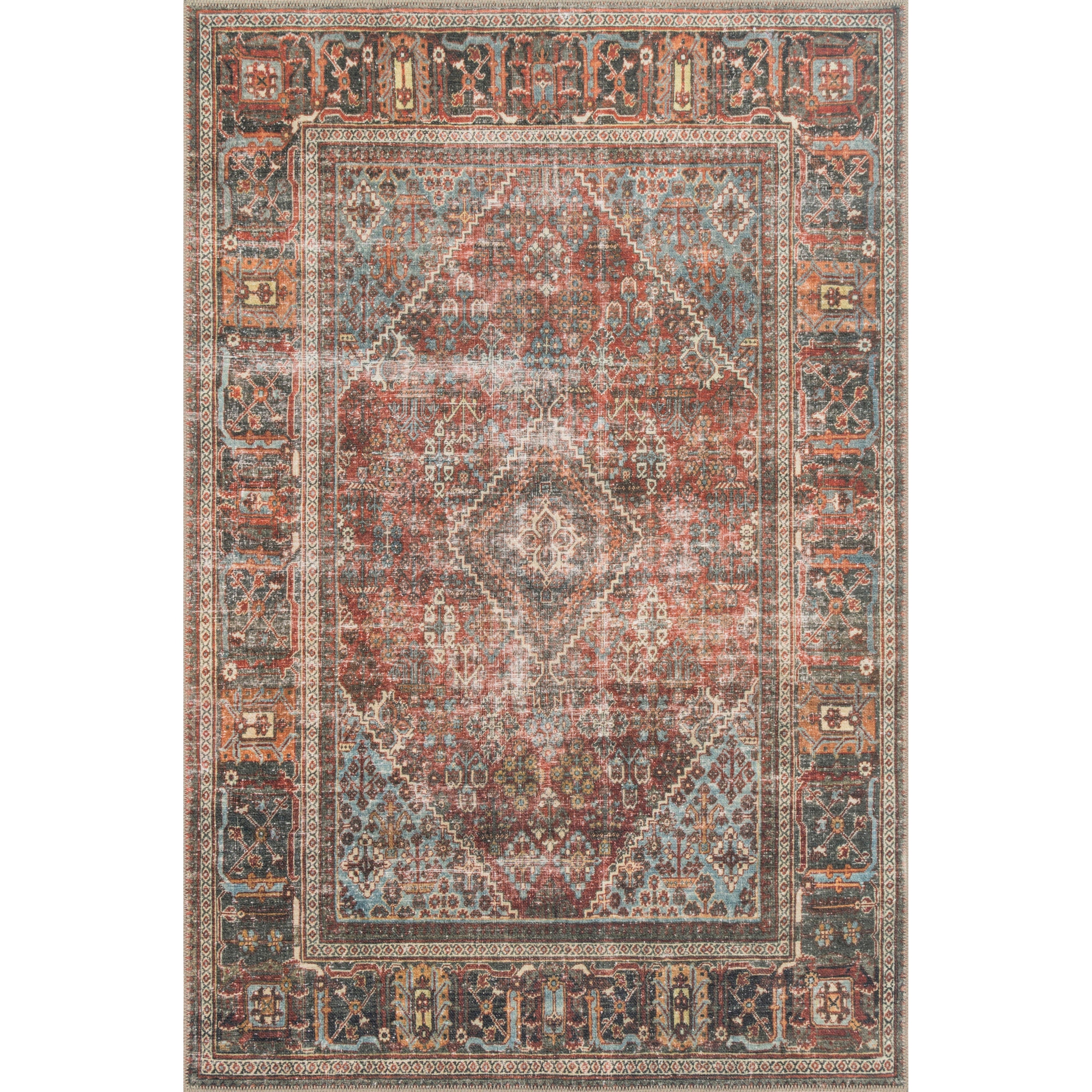 Loloi II Loren LQ-13 Brick / Midnight Rug