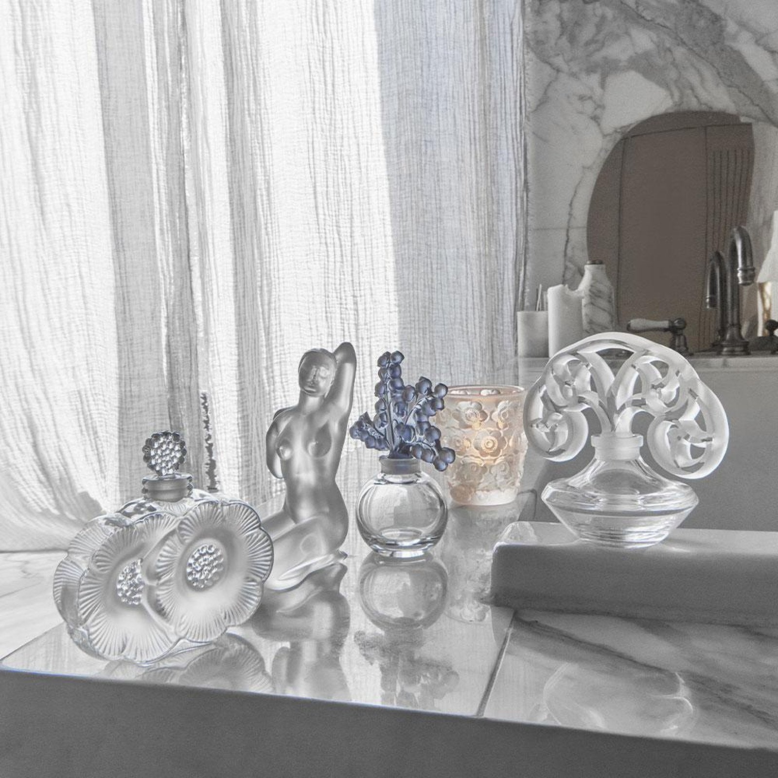 Lalique Anemones Votive