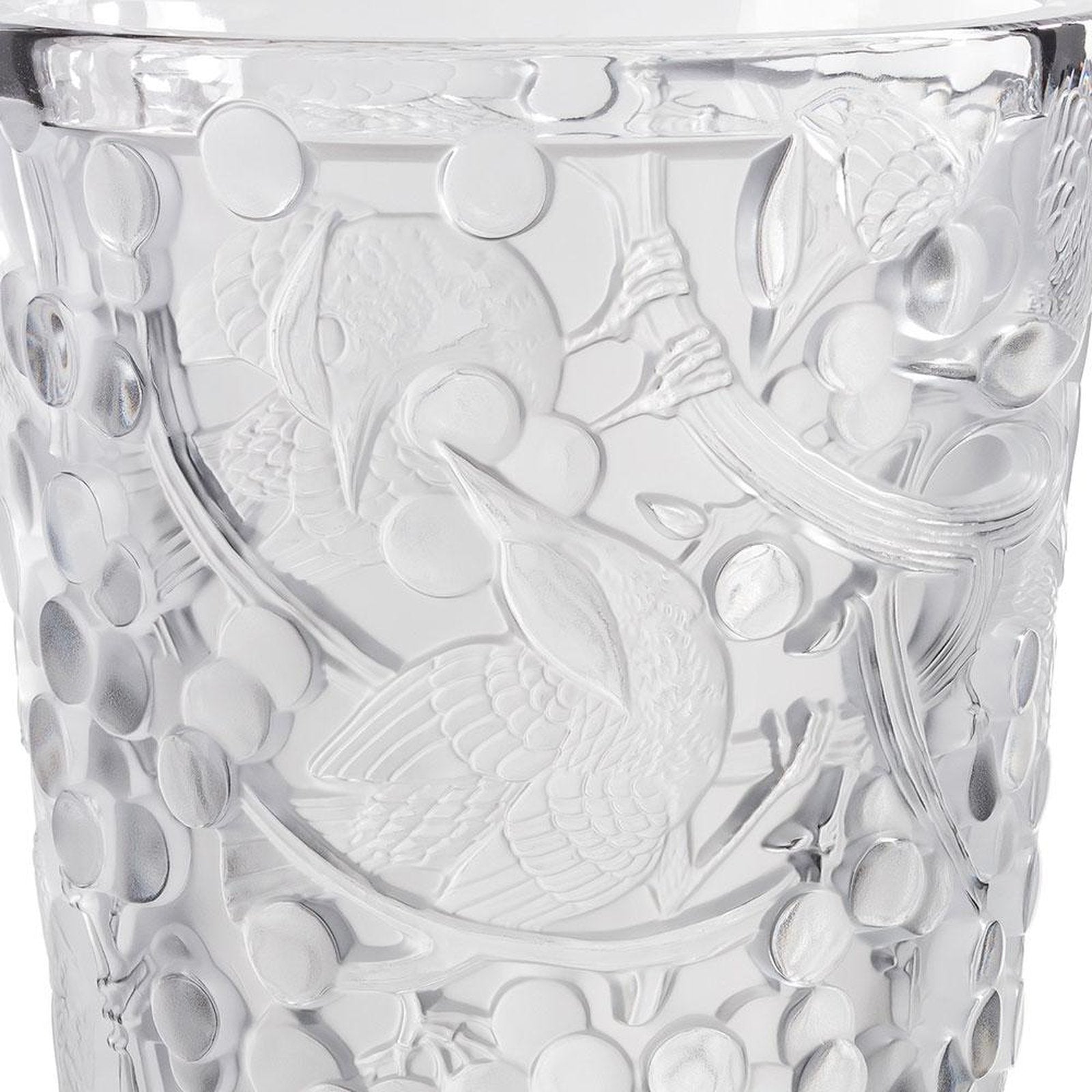 Lalique Merles Et Raisins Large Vase