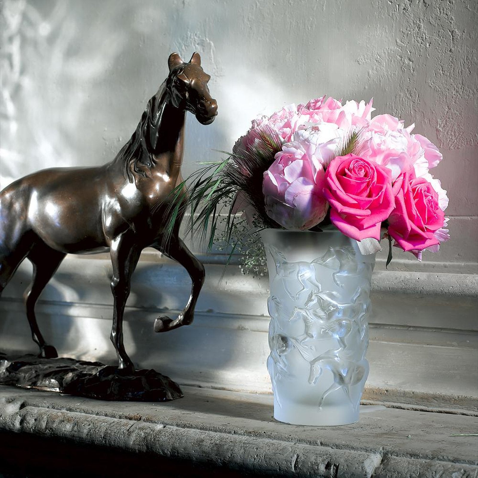 Lalique Mustang Vase
