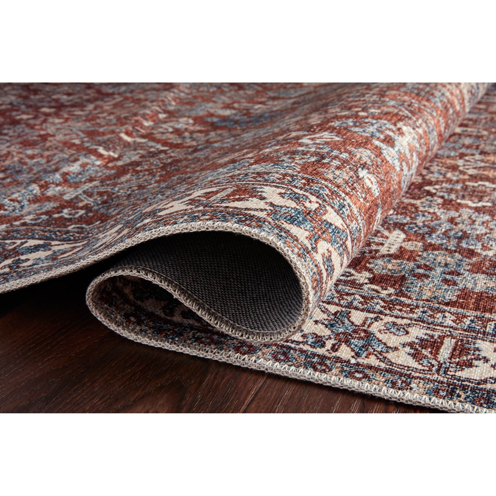 Loloi Magnolia Home Lenna LEA-04 Rug in Brick / Sky