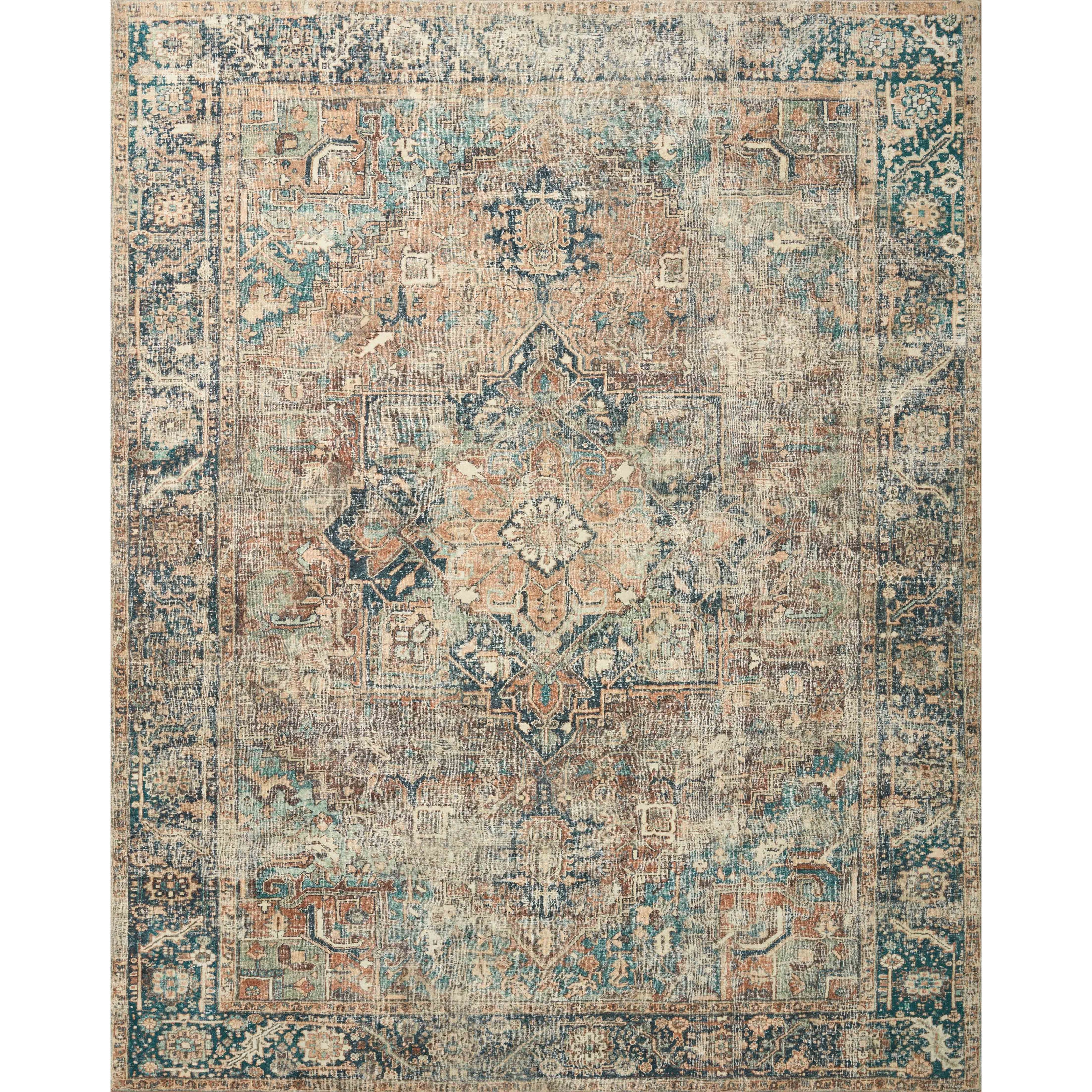 Loloi II Margot MAT-02 Terracotta / Lagoon Rug