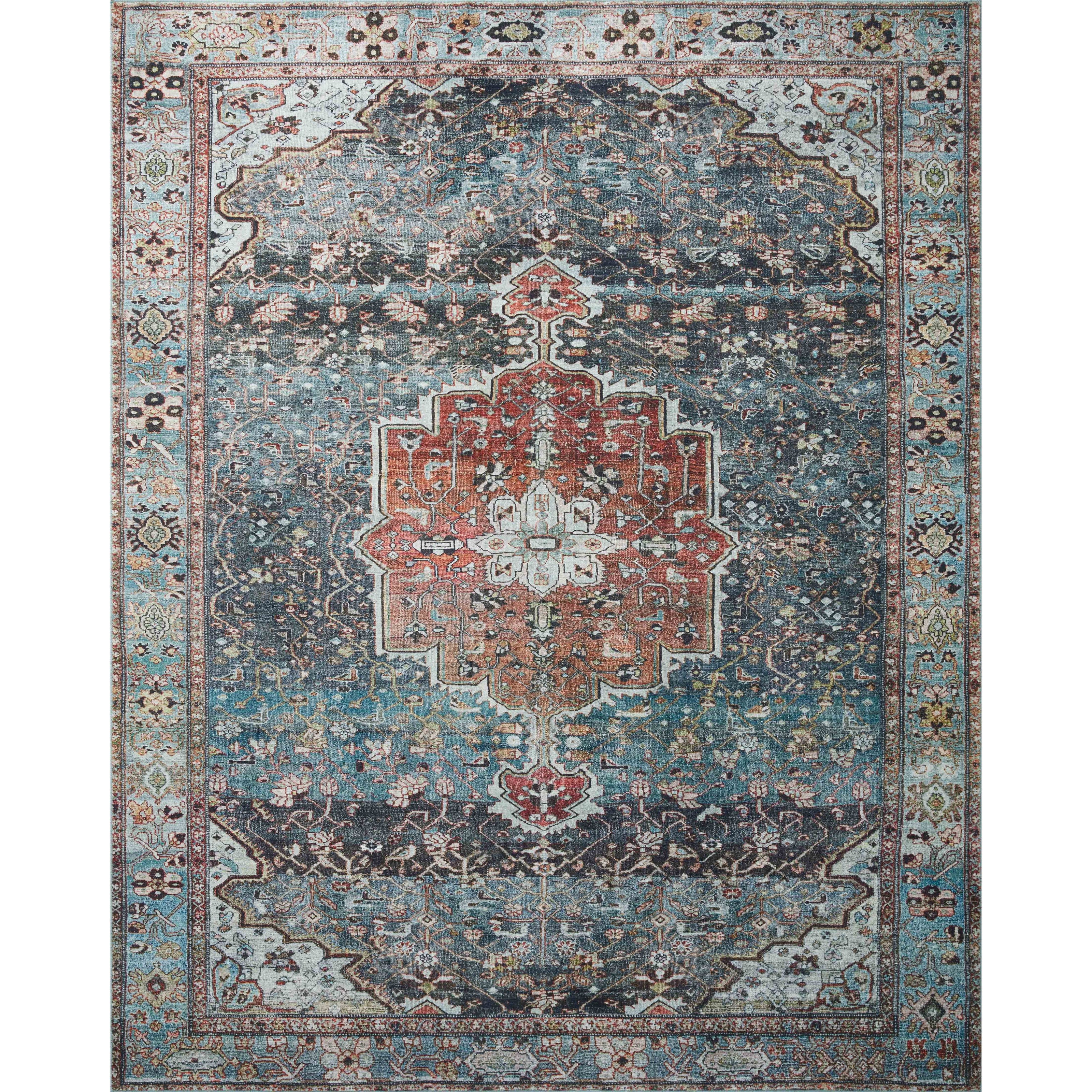 Loloi II Margot MAT-05 Ocean / Brick Rug