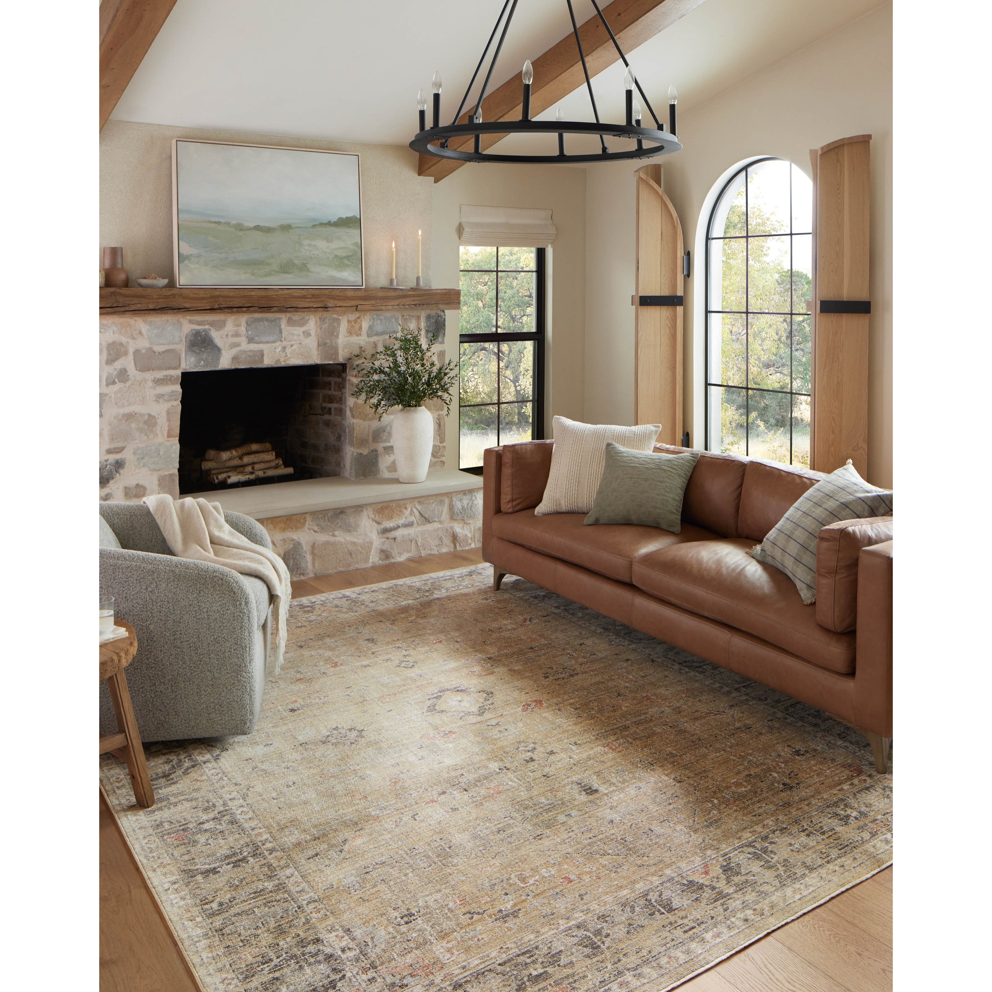 Magnolia Home Millie MIE-03 Rug Gold / Charcoal