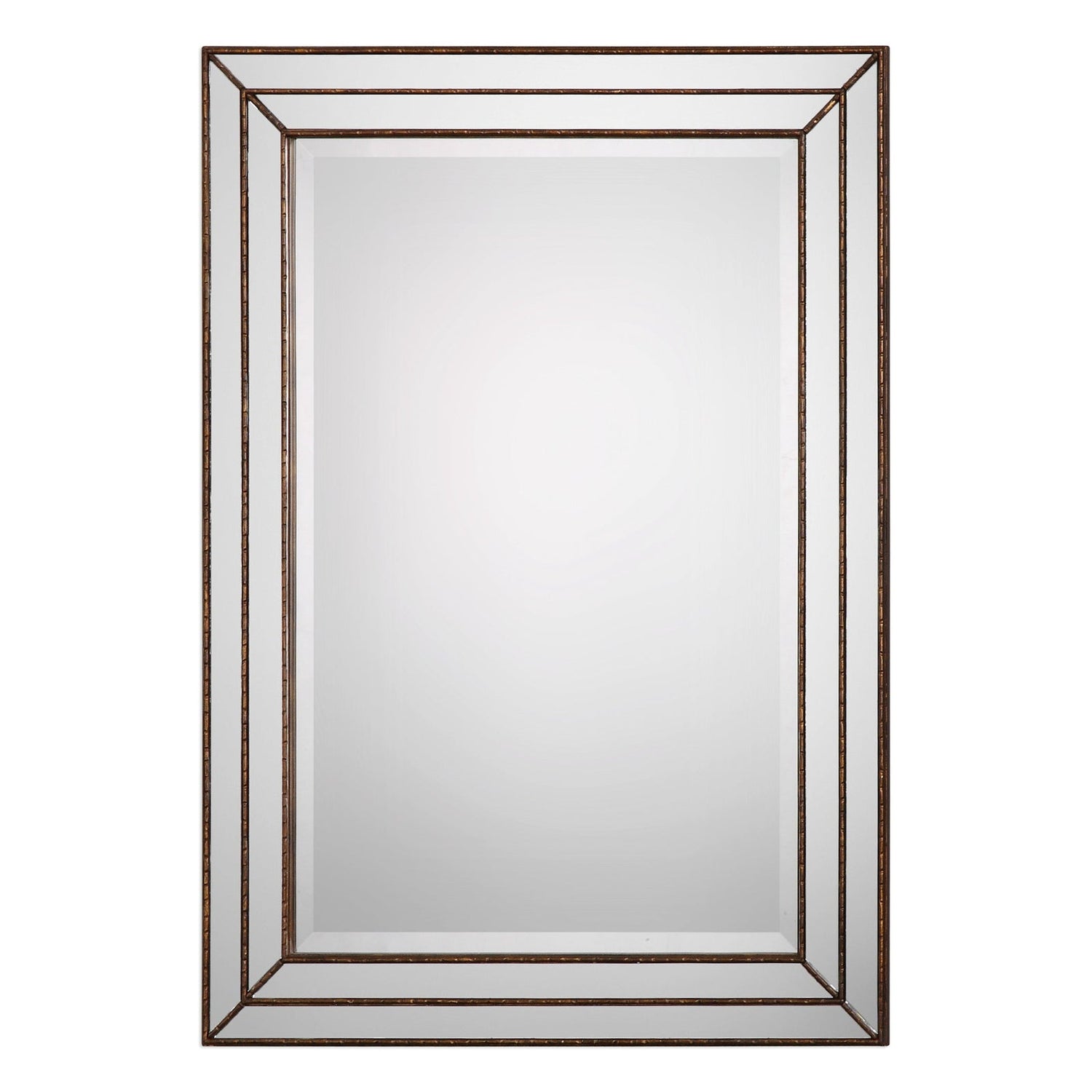 Modern Accents Grooved Inlay Mirror